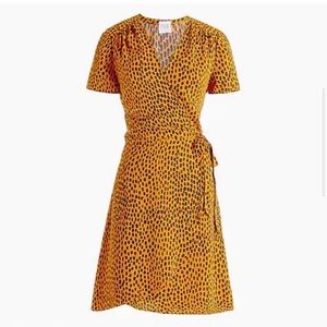 J. Crew NWT Animal Dot Print Wrap Dress 00